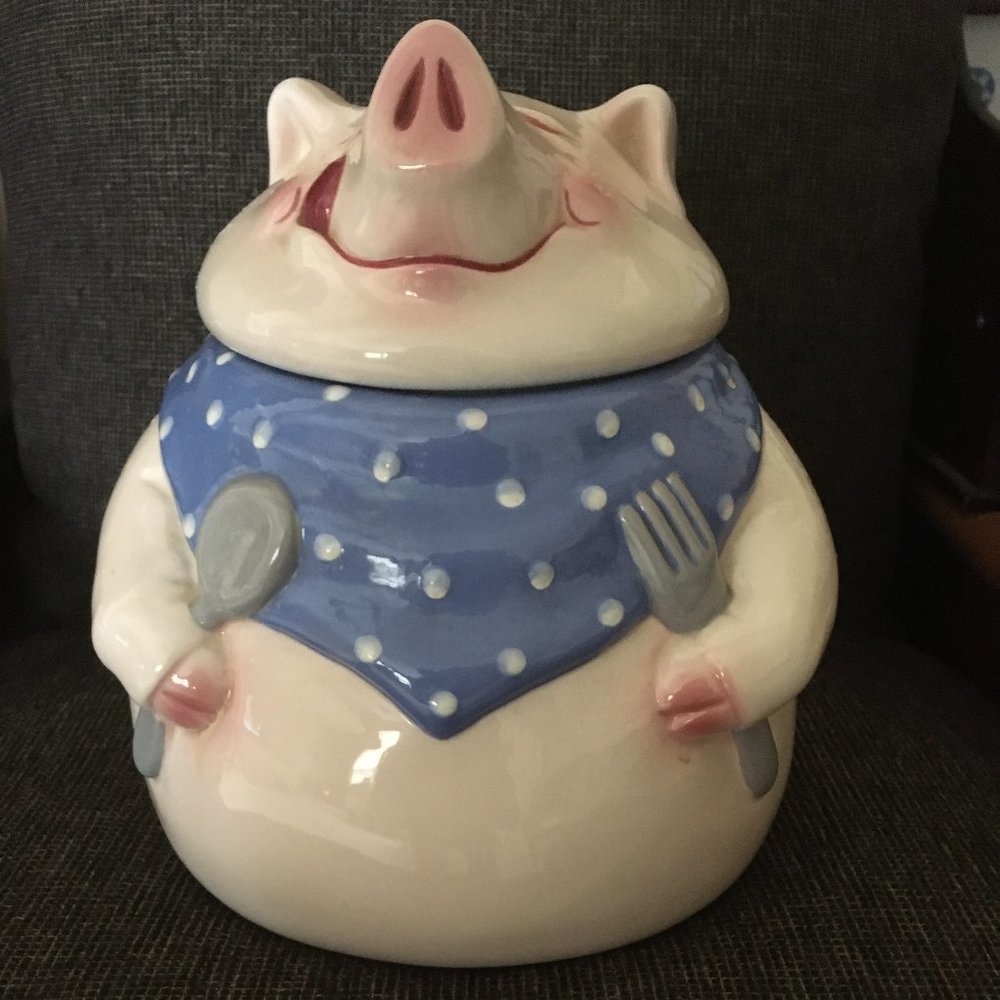 Ceramic Piggy Cookie Jar - Picture 2 of 3